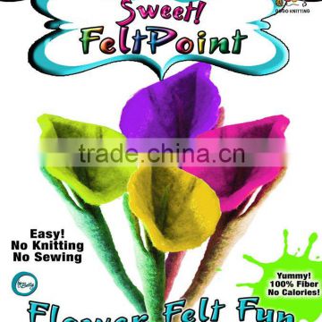 Wool felt diy morning glory flower craft kit