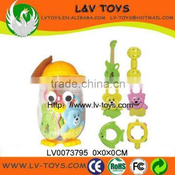 6 PCS IN BOTTLE NEW STYLE COLOURFUL BABY RATTLE TOY BABY BELL WITH EN71 CHINA MANUFACTURE LV0073795