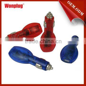 New arrival mobile phone car charger,smart car charger with 2.1A USB, CE RoHS for iphone, laptop.