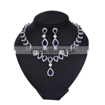 wedding jewelry set Cubic zirconia Bridal pearl necklace set