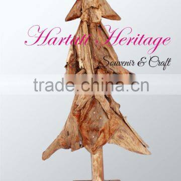 Exotic Teak Wood Christmas Tree (Tin) Home Decoration
