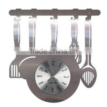 Unique metal kitchen wall clock decoration for home