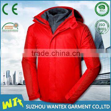 hot sale 3 in 1 jacket winter women jacket ski fashion women jacket red