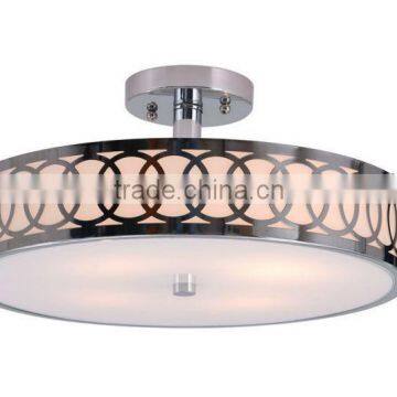 Stainless Steel ceiling lamp for hotel Brushed Nickel