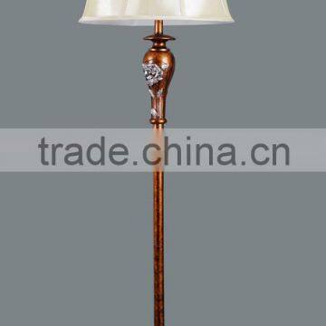 2015 nice wood floor lamp finish with fabric shade