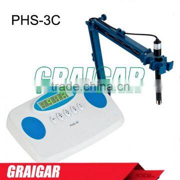 Measurement Instrument Benchtop Urine pH mV Testing Meter PHS-3C 0 to 14 pH Range English Operation Panel