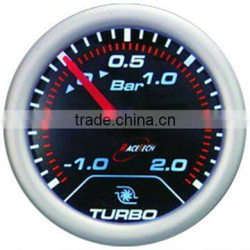 52mm Smoke Lens / Super White Led Racetech Swiss Stepper Motor Boost Gauge/ With Advanced Sensor