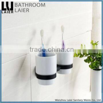 European Style Zinc Alloy ORB Bathroom Sanitary Items Wall Mounted Double Tumbler Holder