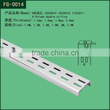 slatwall slotted c channel weight