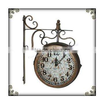 Antique double side hanging wall clock