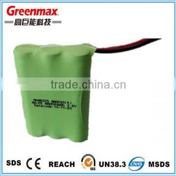 Rechargeable Battery Pack 3.6V NI-MH 2/3AAA 300mAh Battery