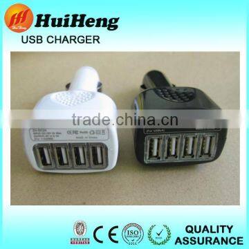 Top Sales 5V 4 Port Electric Car Charger Car Charger 2.4