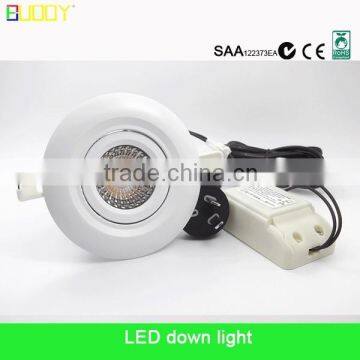 2015 special design for light pattern12W Sharp COB recessed led light downlight( Cutout: 78mm )