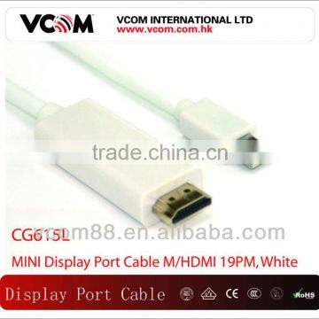 Mini Display port cable M/HDMI 19P M White