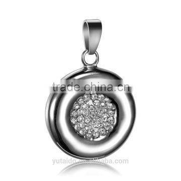 Jingli Jewelry Circular Rhinestone Pendant , High Quality Stainless Steel Round Pendant(GH-028)