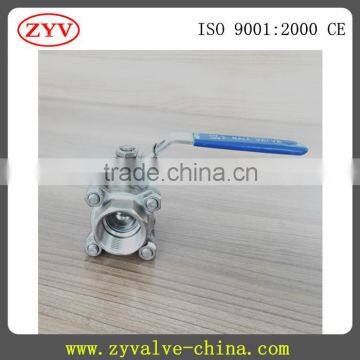 High Service Free Service 316/304 Stainless Steel 3pc Ball Valve photo-2