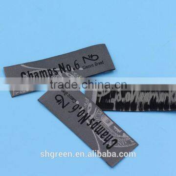 classtic brand name taffeta woven label with end fold