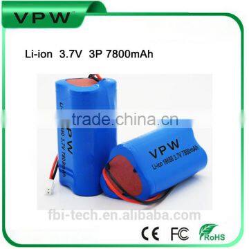 High energy storage MSDS approved Rechargeable 3.7V 7800mah Li-ion battery pack