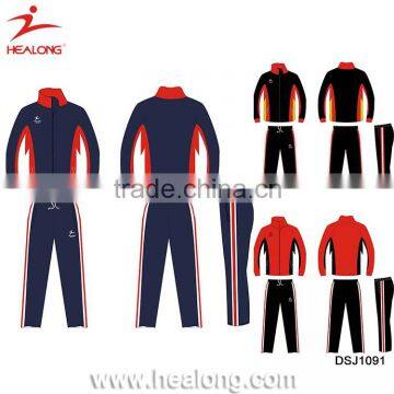 Latest Sublimation Custom Winter Trainging Tracksuit Coat Pant Men Suit