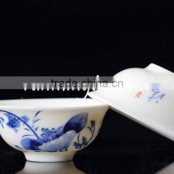 Wholesale blue lotus tea cup/flower shaped tea cup