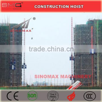 1T Double Cage/Cabin SC100/SC100 Building Construction Hoist, Construction Elevator, Construction Lifter for sale in China