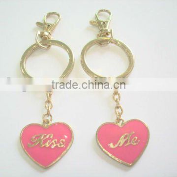 Lovely heart shape KISS ME keychain