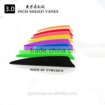 3inch shield arrow vane, fletching with different colors for bow and arrow