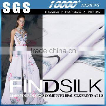 Hellosilk top selling popular commercial silk chiffon floral printed fabric