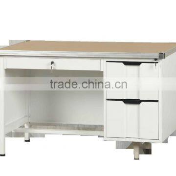 Metal Frame Wooden Top Steel Office counter table For School and office