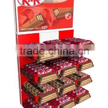 POP cardboard chocolate counter top display rack