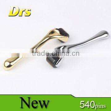 540 Microneedle 1.0 mm Derma Roller Dermaroller Micro Needle Therapy Skin Golden Handle photo-4