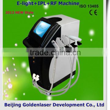 Www.golden-laser.org/2013 New Style E-light+IPL+RF Machine Ipl 2.6MHZ Hand Held Hair Removal Equipment 515-1200nm