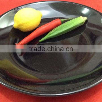 Malaysia Made Black Colour 10 inches Round Melamine Dinner Plate