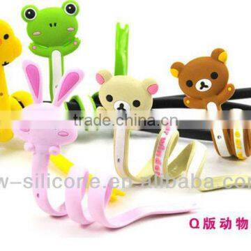 wholesale cute and cheap animal earphones winder