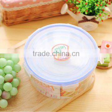 High quality clear round sharpe BPA free food safe plastic storage box