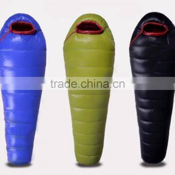 Black NEW Duck Down Mummy Sleeping Bag Waterproof for Camping Hiking Travel