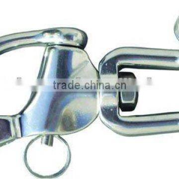 AISI316&AISI304 Stainless Steel Jaw Swivel Snap Shackle With Stamped Bail