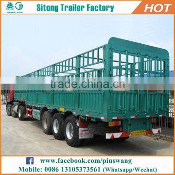China Liangshan 3 Axles 40 Ton 60 Ton Poultry Transport Fence Semi Truck Trailer photo-4