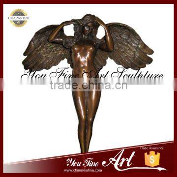 Outdoor Garden Bronze Nude Angel Statue photo-2