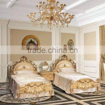 Italy Wood Bedroom Set, Concise and Elegant Girl's Bedroom Set, Hand Painting Wooden Kids Furniture Set photo-4