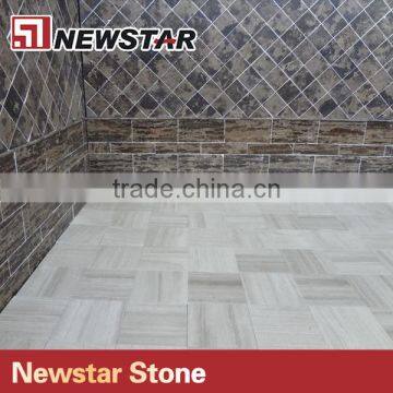 Newstar Cheap Wooden White Straight Vein Marble For Floor Wall Tile USA photo-3