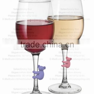 2016 Colorful Barware Silicone Wine Charms Wine Glass Marker