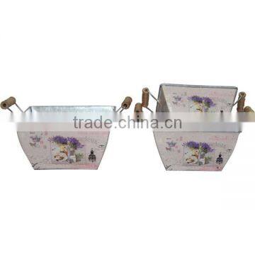 Metal Container Set of 3 Metal Flower Pot Set of 3 Metal Planter Set of 3