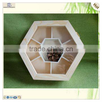 Divided Glass Lid Hexagonal Moon Cake Gift Box photo-4
