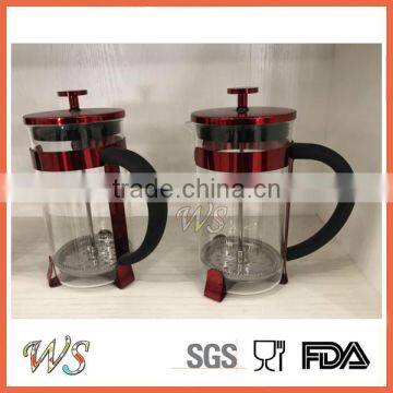 WSCHXX044 Wine-purple French Press Stainless Steel Coffee Maker French Coffee Press Mug photo-4