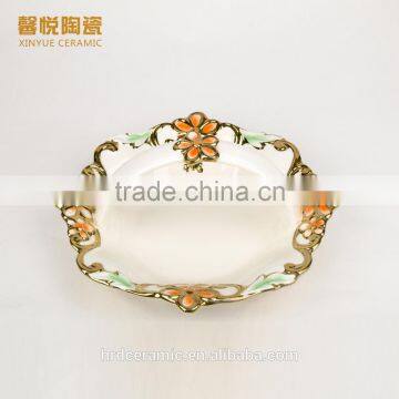 European Porcelain Fruit Dish, Stock Ceramic Dry Fruit Dish