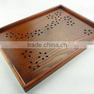 Hollow Carved Wooden Tea Tray photo-2