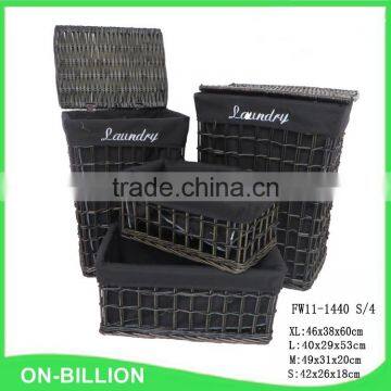 Wholesale Black Wicker Laundry Basket in Bulk photo-2