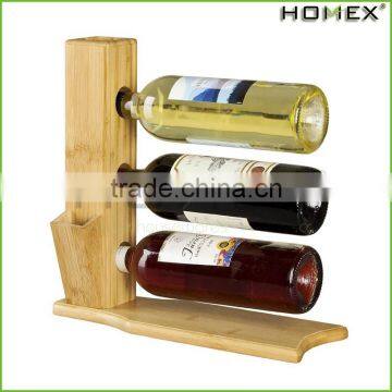 Bamboo wine bottle holder/ wine rack cabinet Homex-BSCI