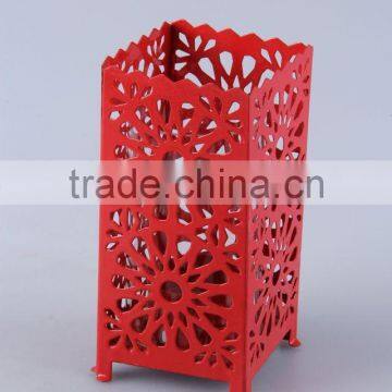 Home Decoration Candlestick/hollow Out Design Iron+Glass Candle Holder photo-6